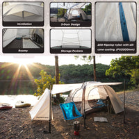 Montiro Triphyr F-Nexus 2-Person Backpacking Tent Combo (Grey)