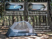 Wander Hawk 1-Person Bikepacking Tent (Teal Green)