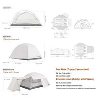 Montiro Triphyr F-Nexus 2-Person Backpacking Tent Combo (Grey)