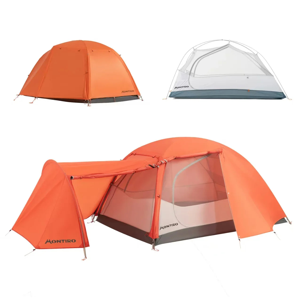 tent trivor 2 Montiro Triphyr F-Nexus 2-Person Backpacking Tent Combo (Orange)