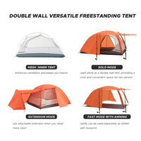 Montiro Triphyr F-Nexus 2-Person Backpacking Tent Combo (Orange)