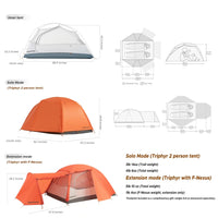 Montiro Triphyr F-Nexus 2-Person Backpacking Tent Combo (Orange)