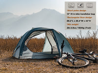 Wander Hawk 1-Person Bikepacking Tent (Teal Green)